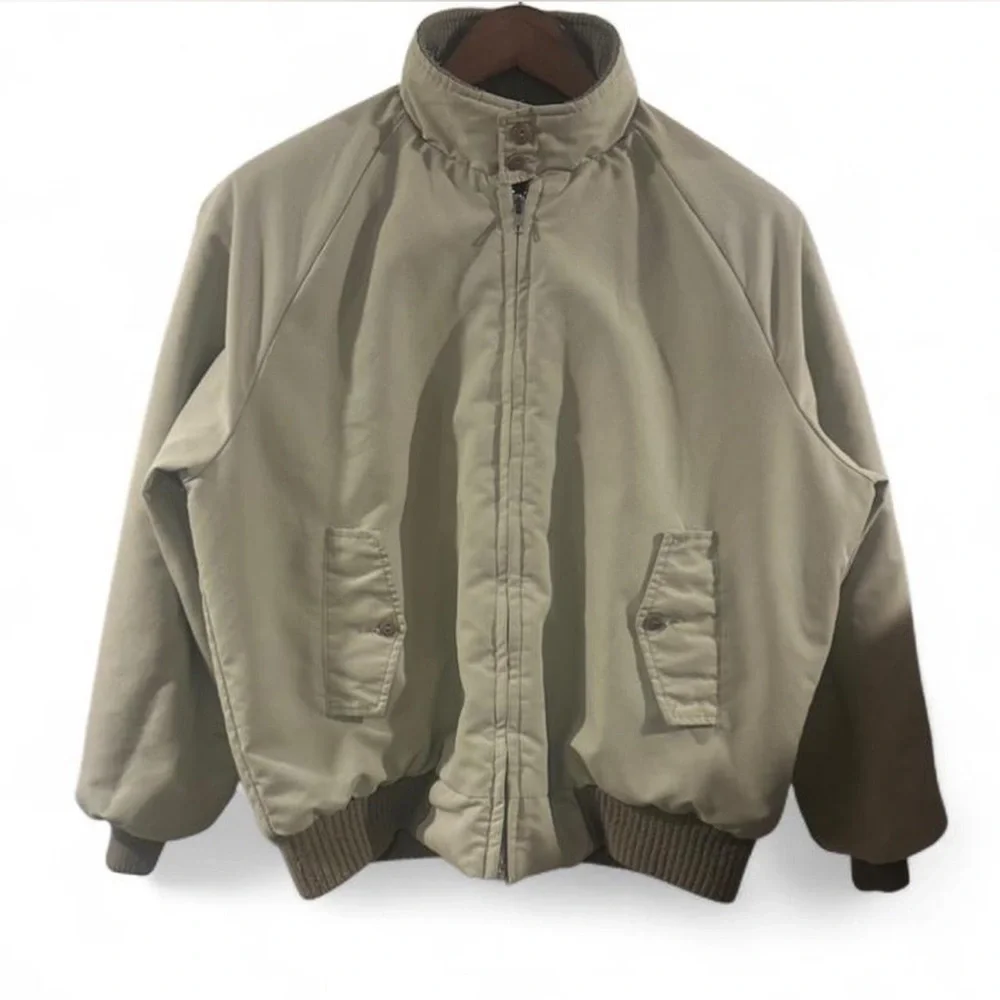 Vintage Tan Bomber Jacket Size Men’s Large